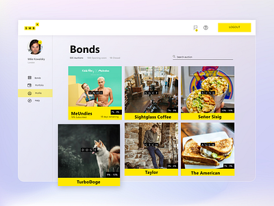 Market browsing app branding design minimal ui web webdesign website