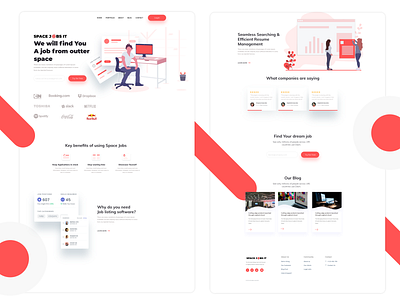 Landing page - Spacejobs.it branding design illustration logo web webdesign
