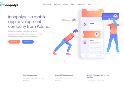 Website header - innopolys illustration ui ux webdesign