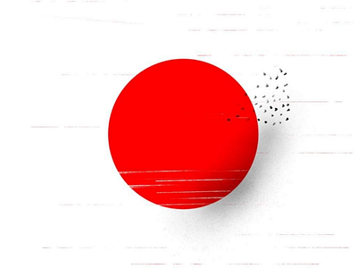 Japan flag Procreate doodle. japan procreate ipad doodle