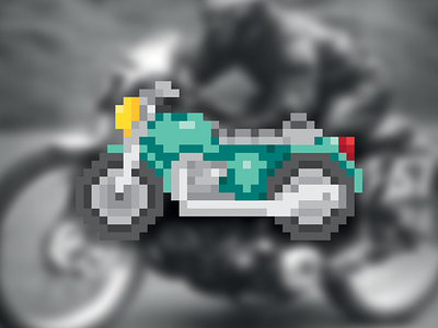 Motorbike Pixel ⎜ Pixel Art