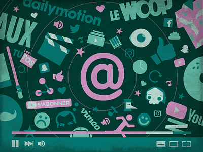 FRAME ⎜ Illustration animation aurélien tardieu blue branding design frame green illustration illustrator pink vector video youtube youtuber
