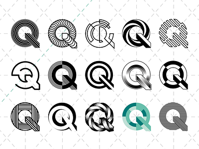 Q Lettering ⎜ Typography basis black white construction design designer font graphicdesign graphicdesigner green illustration illustrator letter lettering poster q title typo typography variation vector