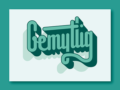 Gemytlig ⎜ Typography aurélien tardieu design font gemytlig green grid illustration illustrator letter lettering logo shadow swedish title type typo typographie typography vector videogames