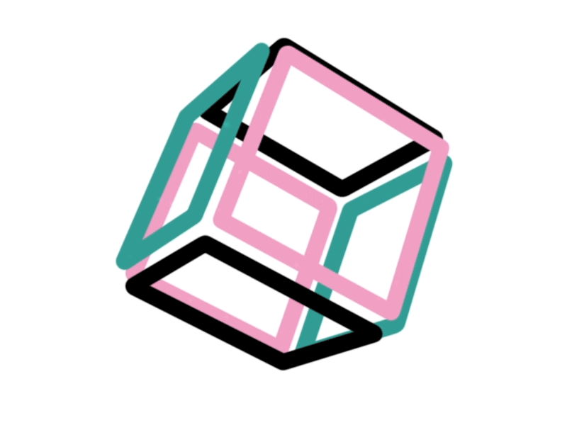 3D Cube ⎜ Motion Design 2d 3d after effect animation animation loop anime aurélien tardieu black cube gif green loop motion motion art motion design motion designer particular pink video white