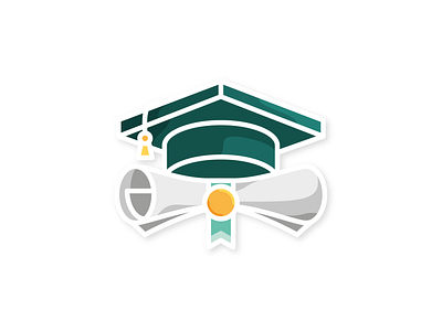 Artistic Director Graduation ⎜ Icon Design artistic direction aurélien tardieu design diploma graduate graduation green icon illustration logo vector
