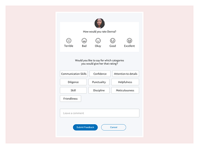 Employee Feedback design feedback feedbackwidget uidesign ux uxdesign widget