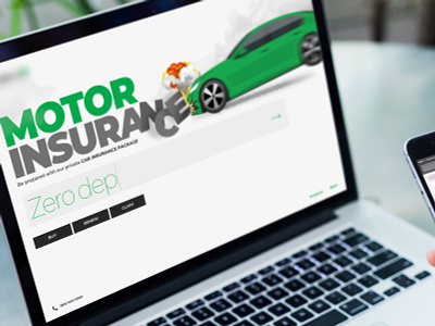 Motor Insurance Website [Concept] clean insurance minimal modern responsive vector
