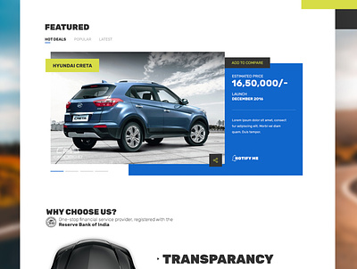 Used Cars Portal [Concept] blocks blockstack bold cars clean comparison contemporary interaction used cars white