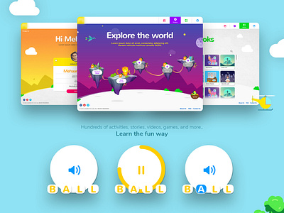 Exploration of an educational tool for kids [Concept] colorful e learning education fun gamification kids language learning