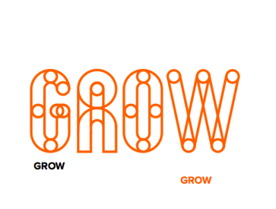 Grow - Constructions brand design logo vector