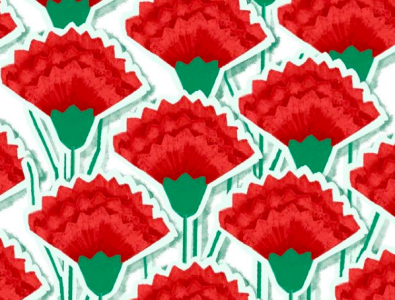 25 de Abril 25 de abril carnation cravo cravos dictatorship ditadura illustration ilustração padrão pattern portugal procreate red revolution revolução vermelho