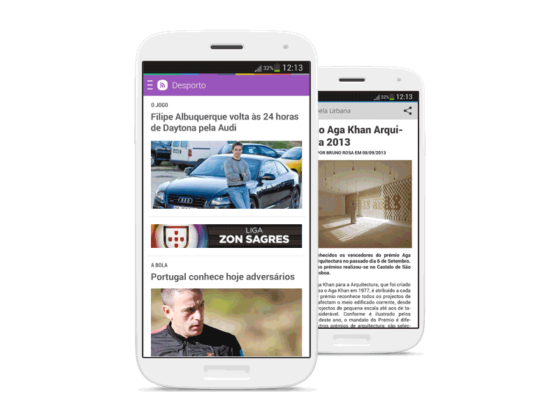 Android News Reader android feed news reader rss ui user interface