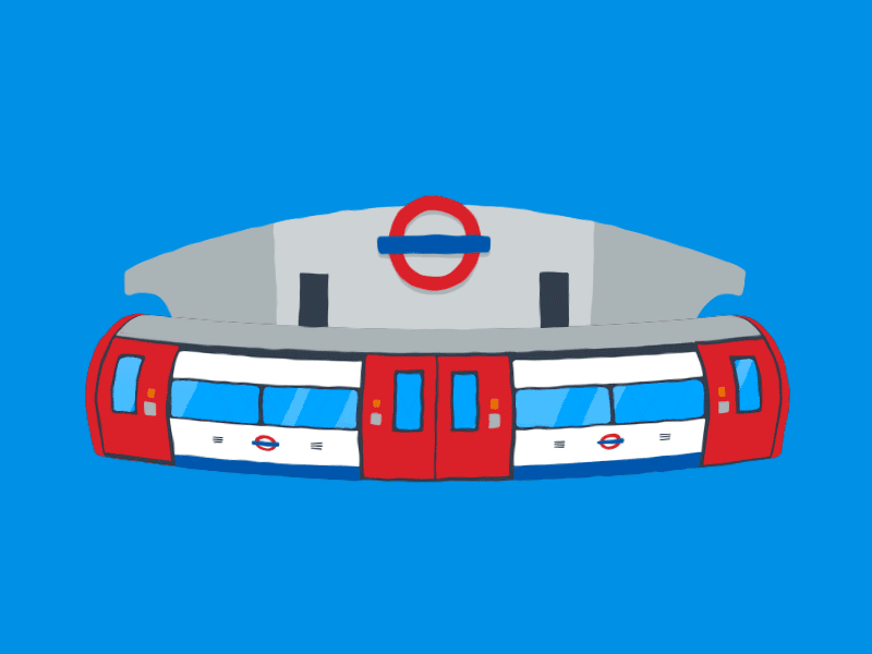 The Tube animation gif ldn london loop station subway train tube underground