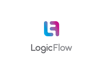 LogicFlow logo ai flow identity it logic logo
