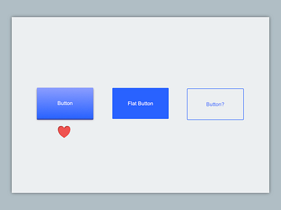The Loveable Button buttons design flat skeumorphism ui design