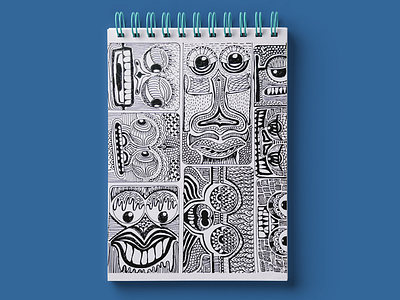 Illustration doodle drawing emotions illustration pattern pen and ink zentangle