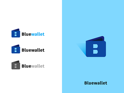 Identity /logo design for bluewallet app icon identity logo minimal skeumorphism startup