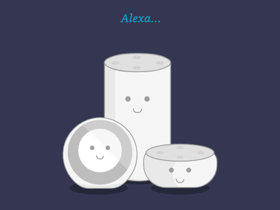 Cute Echo Devices: Illustration 3d character clean cute illustration minimal ui
