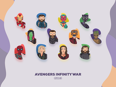 Avengers Infinity War avengers black panther captain america groot guardians of the galaxy infinity war ironman marvel spiderman stickers superhero thor