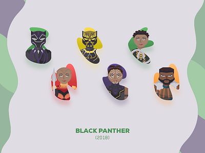 Black Panther black panther icon killmonger marvel mbaku nakia okoye shuri sticker superhero tchalla wakanda