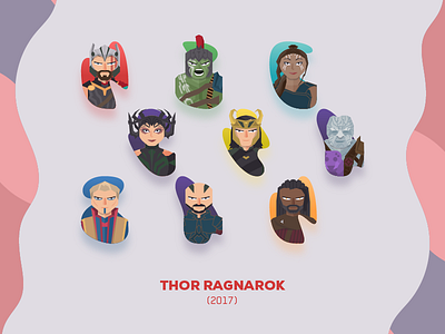 Thor Ragnarok hela hulk icon korg loki marvel miek ragnarok sticker superhero thor valkyrie