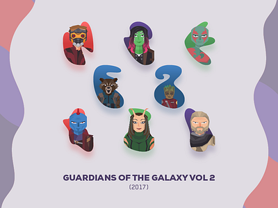 Guardians of the Galaxy Vol 2 baby groot drax ego gamora groot guardians of the galaxy mantis rocket racoon star lord sticker superhero yondu