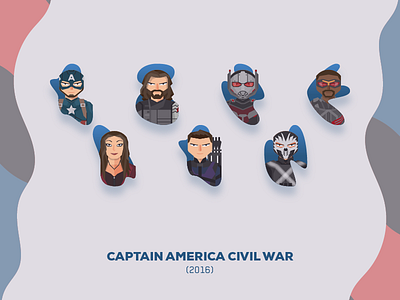 Captain America Civil War ant man avengers bucky captain america civil war crossbones falcon hawkeye scarlet witch sticker superhero winter soldier