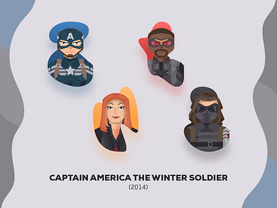Captain America The Winter Soldier black widow bucky barnes captain america falcon hydra icon marvel marvel cinematic universe shield sticker superhero winter soldier