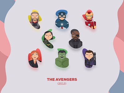 The Avengers avengers black widow captain america hawkeye hulk icon ironman loki marvel nick fury sticker thor
