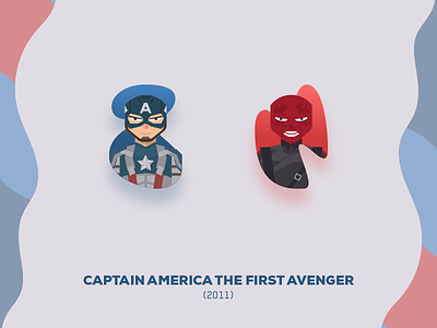 Captain America The First Avenger avengers captain america character hydra icon illustration marvel marvel cinematic universe redskull shield sticker superhero