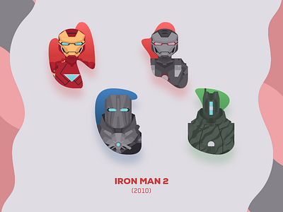 Iron Man 2 avengers drone icon illustration iron man ironman marvel robot stark sticker superhero war machine whiplash