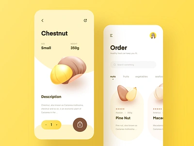 nuts app design ui