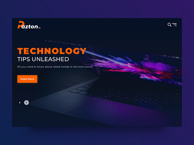 Pazton.com blog branding clean ui design hero banner homepage logo online ui web