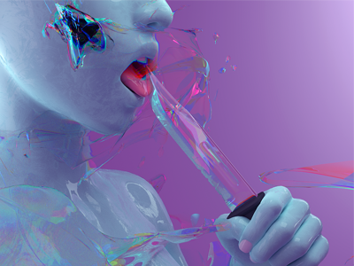 ADRENALINE 3d blender cgi graphics neon pink render