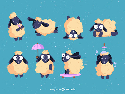 Cute sheeps for VEXELS.COM art draw illustration sheeps