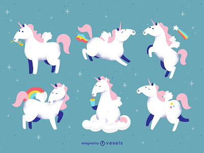 Textured Unicorns for VEXELS.COM art draw horse illustration unicorn