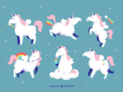 Textured Unicorns  for VEXELS.COM