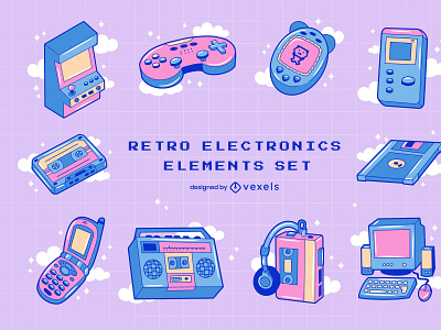 Vaporwave electronics for VEXELS.COM