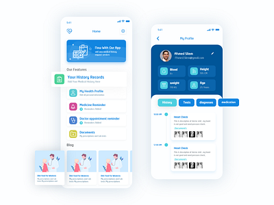 Medical History App by Ahmed Mokhtar on Dribbble