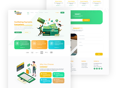 Liverpay Landing Page design home page landing page mobile app online payroll services payment app payments ui ux web design