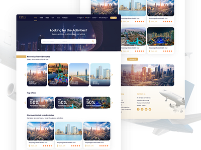 Fiala Tourist website design home page tourism tourist travel travel agency travel app traveling travelling ui ux web design