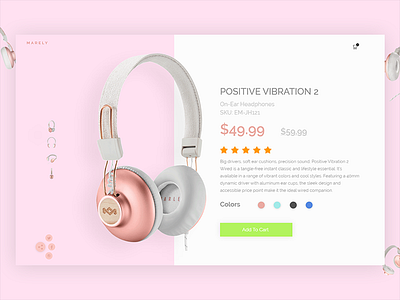 Headphones cart cart ecommerce headphone shop ui ux web design