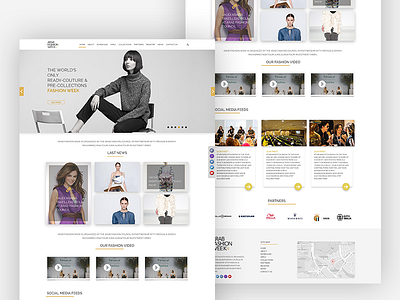 Arab Fashion week redesign graphic design home page landing page ui ux web design website