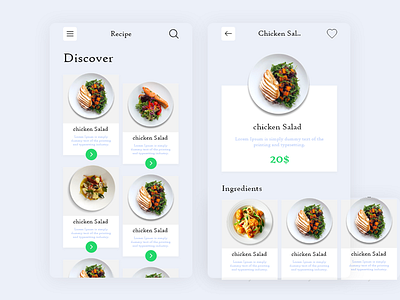 Recipe Food App cook food graphic design ios mobile app recipe ui ux