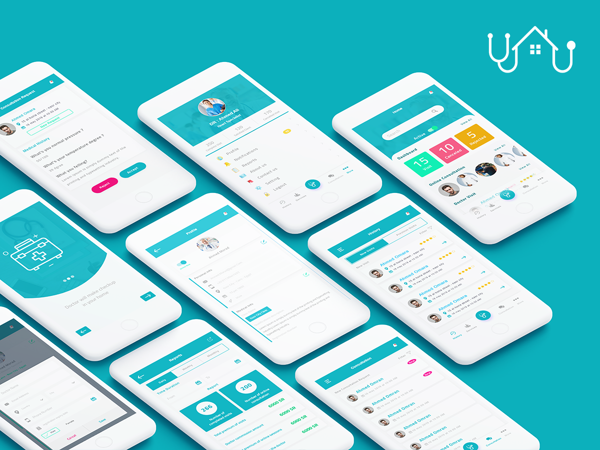 Doctor Home App by Ahmed Mokhtar on Dribbble