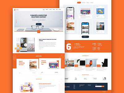 ebakers marketing and programming solutions design graphic design home page illustration landing page shop ui ux web design website