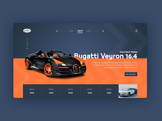 Bugatti History Info Slider by Ahmed Mokhtar on Dribbble