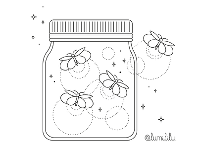 firefly black and white design firefly fly graphic design illustration jar minimalism nature night vector