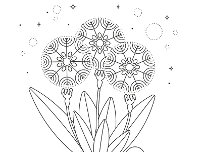 dandelion black and white dandelion design floral graphic design illustration littleworld minialist nature seeds vector